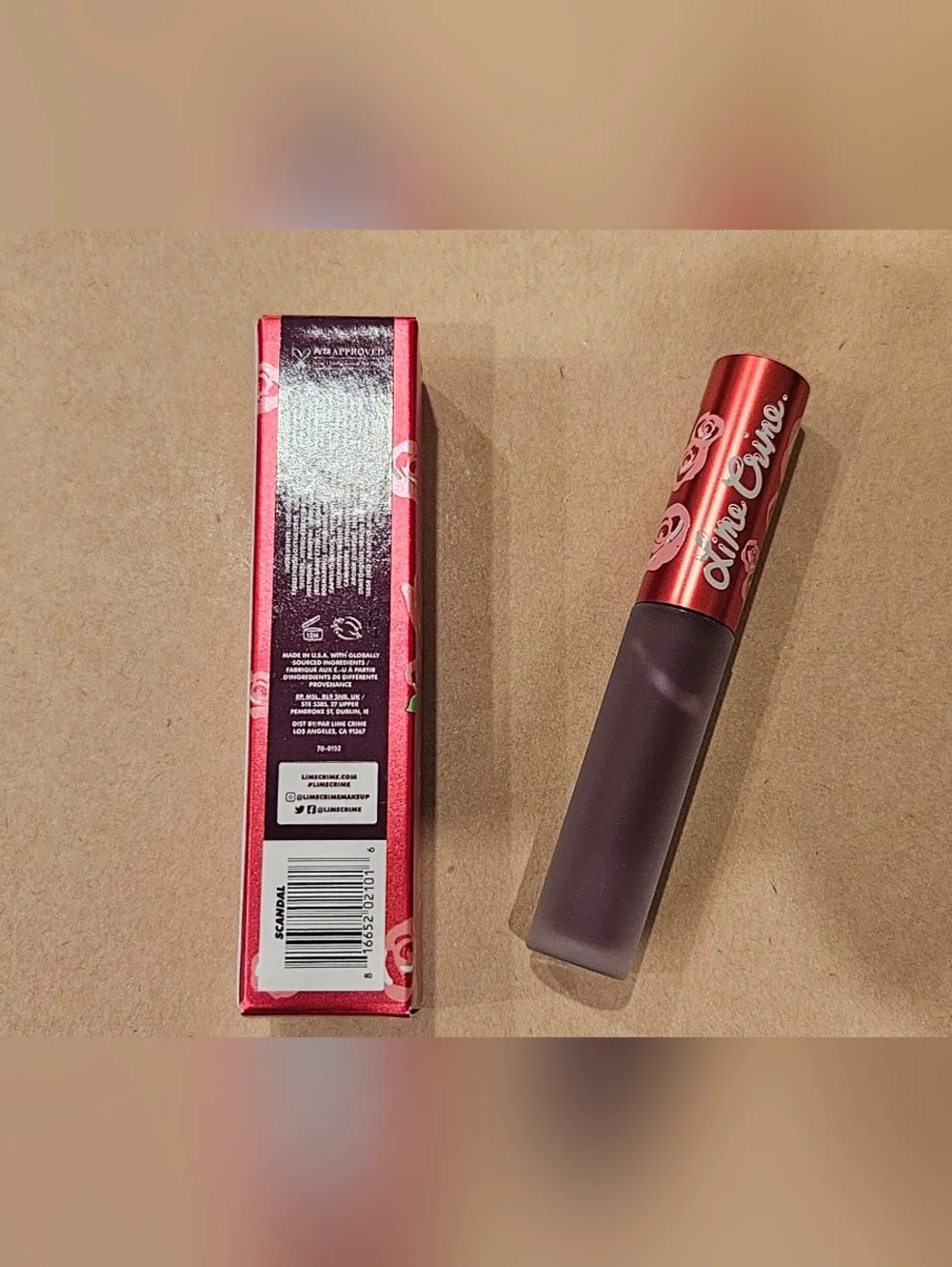 LIME CRIME VELVETINE Liquid Matte Lipstick Scandal Cosmetics 0.088 FLOZ NIB